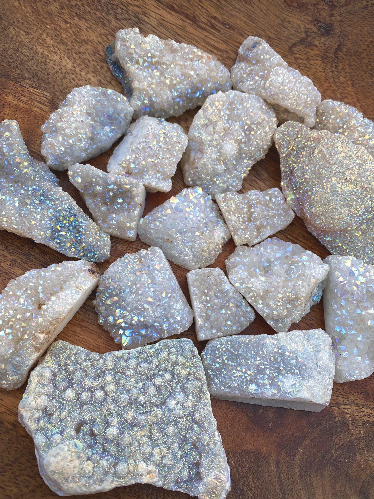 Angel Aura Quartz Clusters